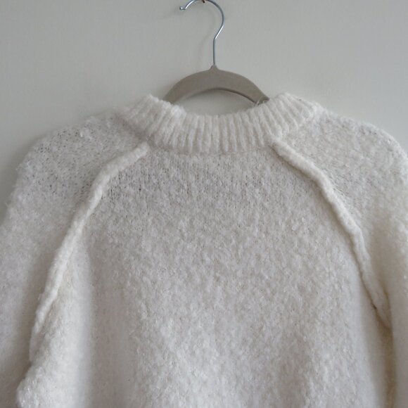 FREE PEOPLE Solid Cocoon Solid Crew Sweater Jumper in Ivory Neutral - Size XS - Picture 13 of 14